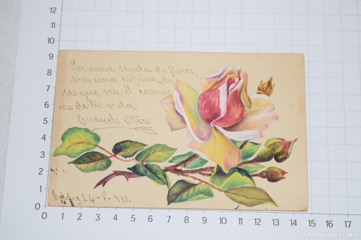 Arte: Consuelo Otero / Original, C&aacute;diz 24 - 8 - 911 / Pintura sobre postal, circulada por el autor &iexcl;Mira!