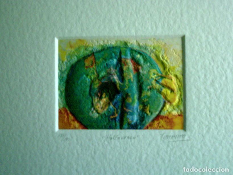 Arte: Antonio Jim&eacute;nez (M&aacute;laga 1945-2011) grabado 1999 de 10x13 papel 36x31 firmado y /199. Titulado