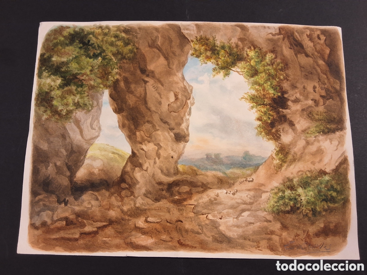 Arte: Telesforo Cuevas. Paisaje y rocas.