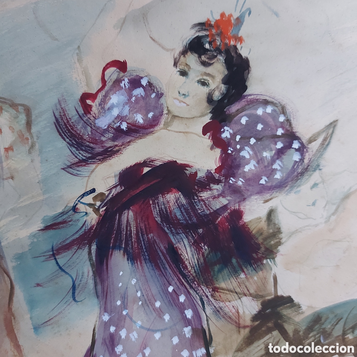 Arte: &rdquo;BOCETO DE LAS BAILADORAS &rdquo; ACUARELA - Foto 5