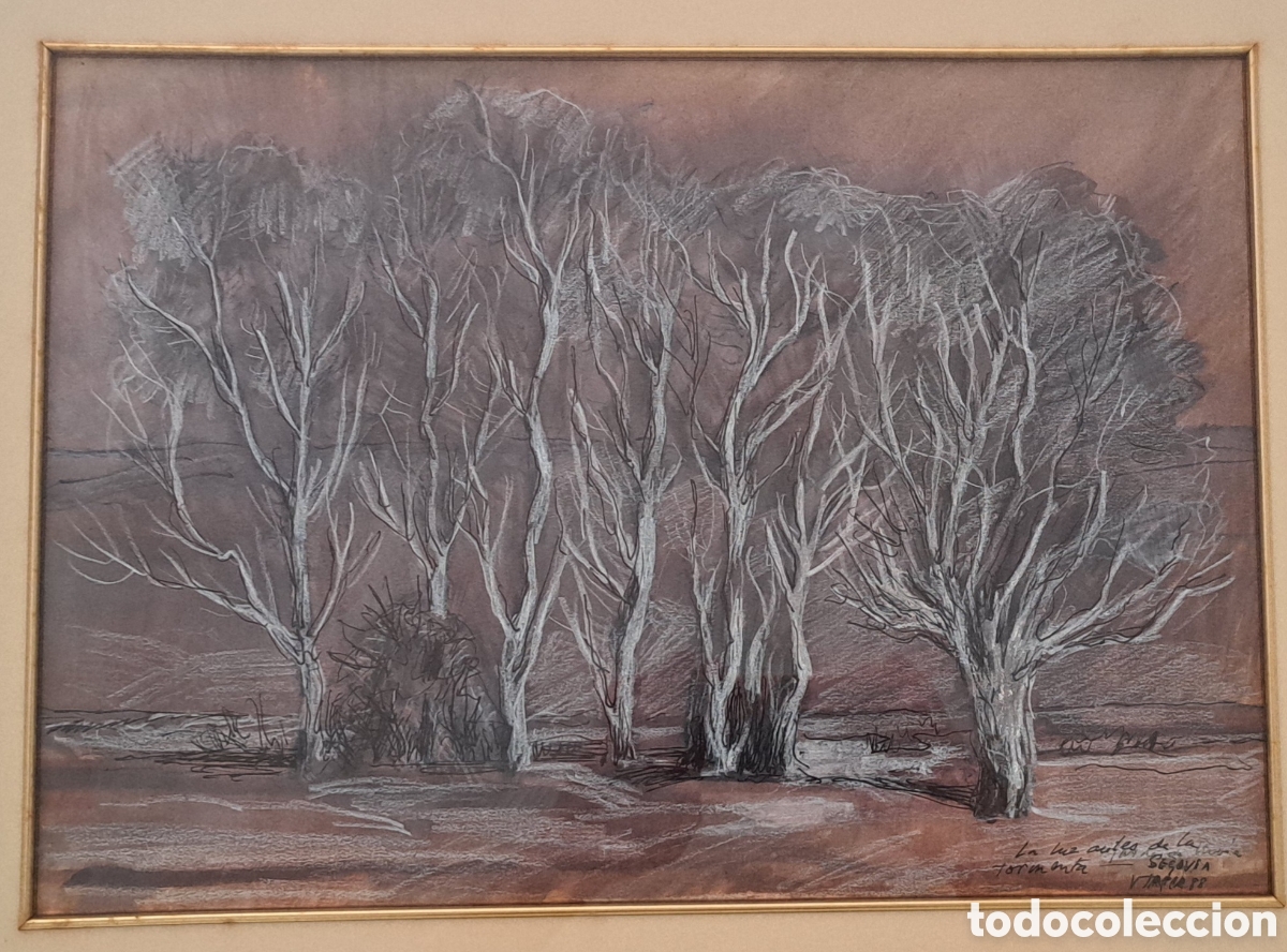 Arte: Cuadro t&eacute;cnica mixta (acuarela y ceras) sobre papel de V&iacute;ctor Garc&iacute;a Tapia
