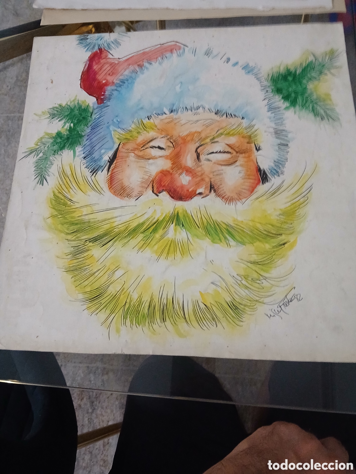 Arte: Acurela papa noe firmada