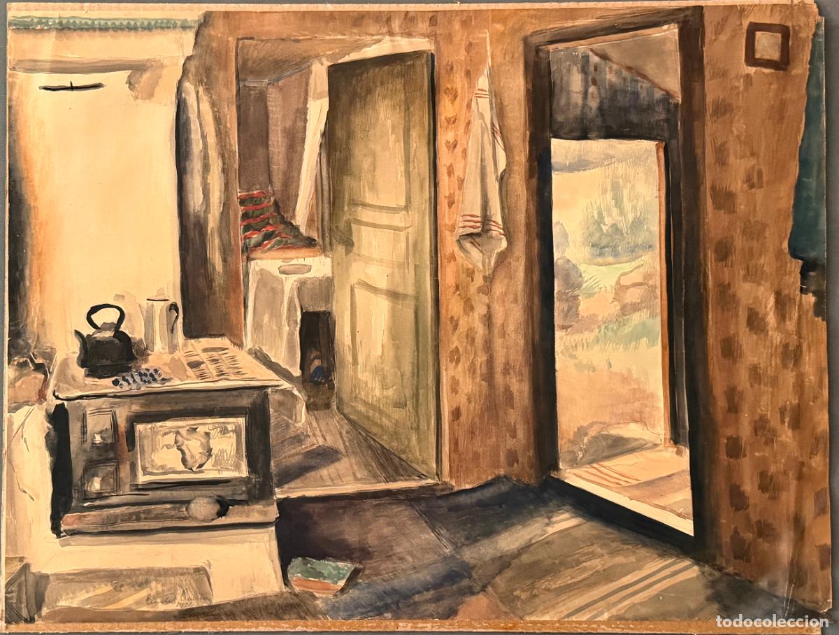 Arte: Acuarela sobre papel del a&ntilde;o 1926 . firmada , R776