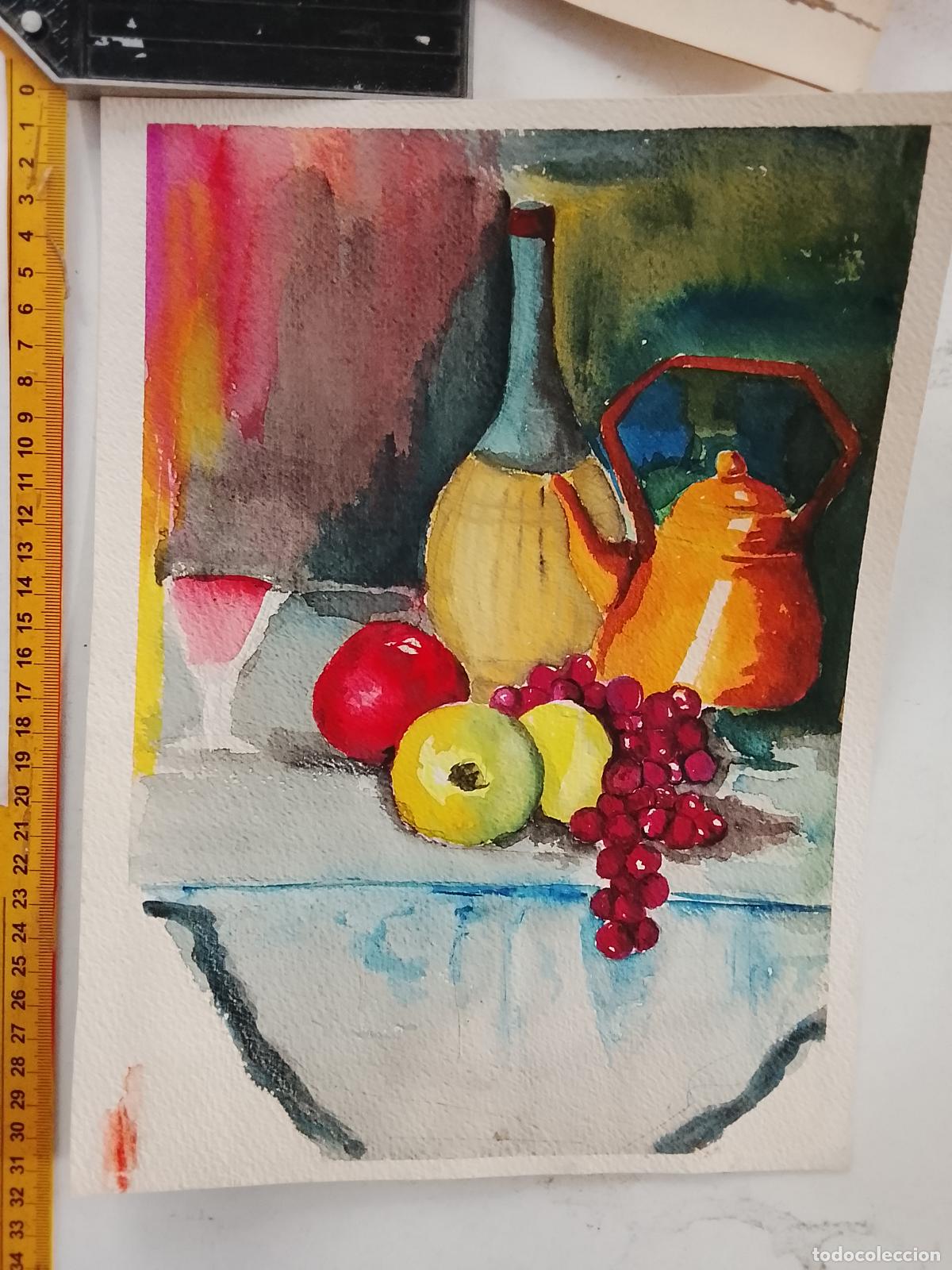 Arte: ANTIGUA ACUARELA PINTURA HECHA A MANO . VER FOTOS MEDIDAS, ARTE DECORACION HOGAR