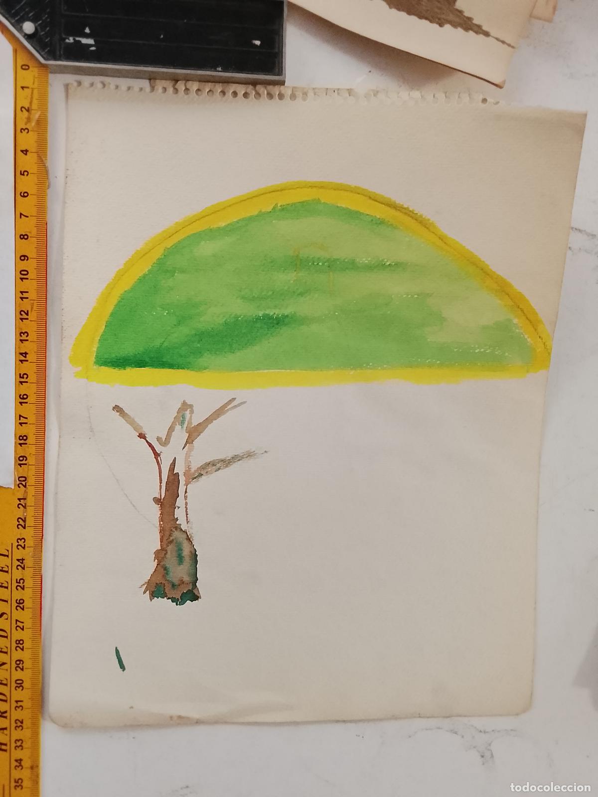 Arte: ANTIGUA ACUARELA PINTURA HECHA A MANO . VER FOTOS MEDIDAS, ARTE DECORACION HOGAR VER TRASERA