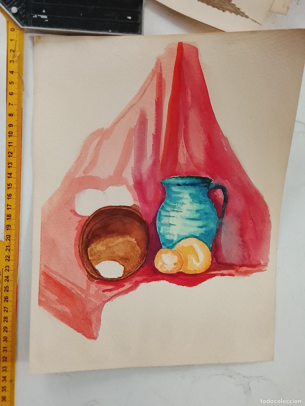 Arte: ANTIGUA ACUARELA O CERAS PINTURA HECHA A MANO . VER FOTOS MEDIDAS, ARTE DECORACION HOGAR