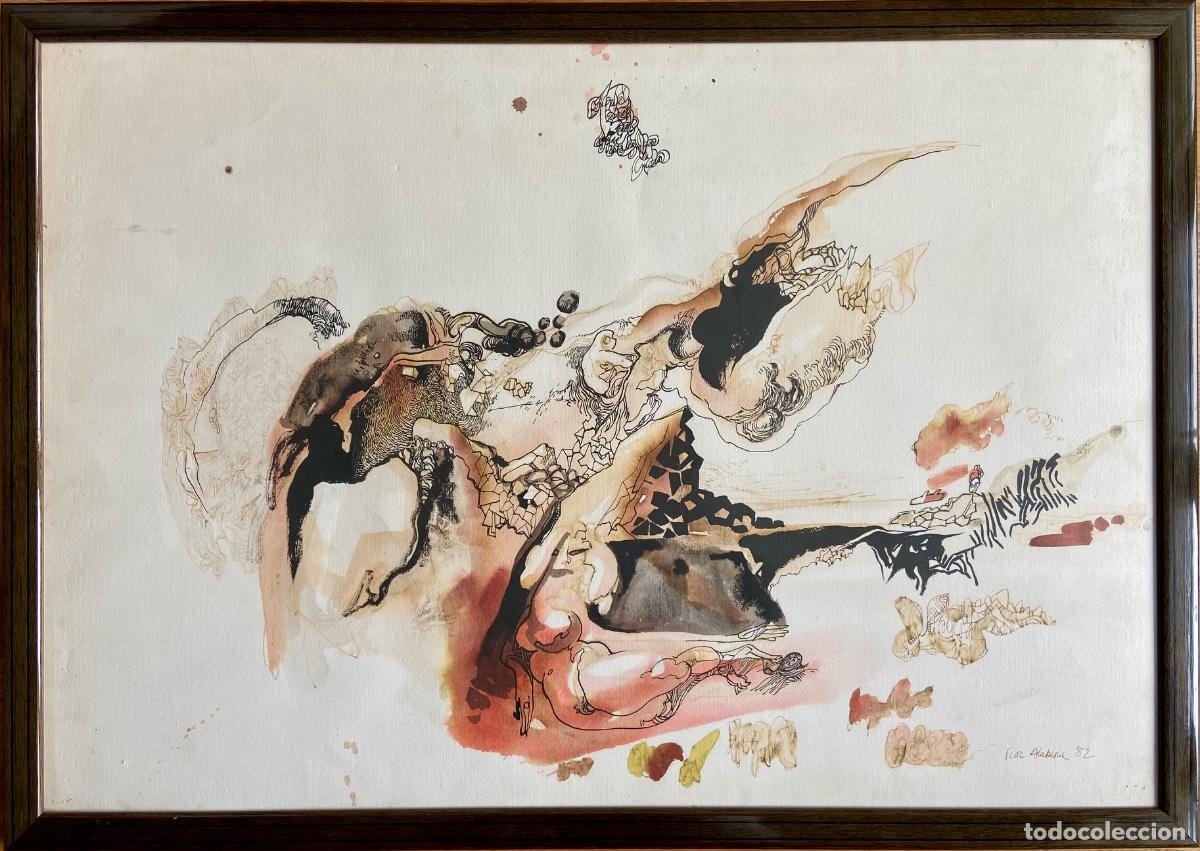 Arte: ROC ALABERN, Acuarela y tinta en papel, 70x48cm, Sin t&iacute;tulo, 1982