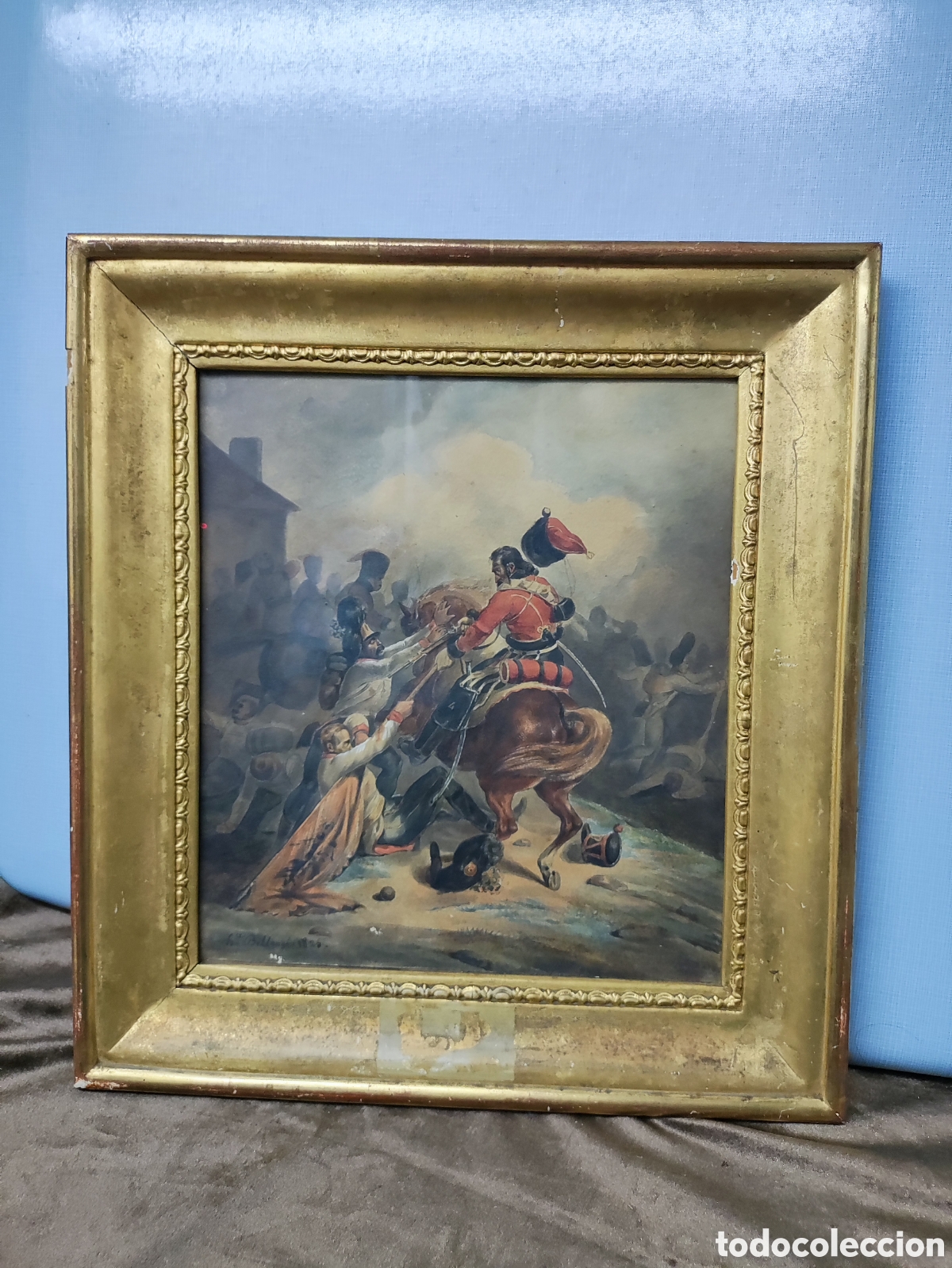 Arte: NAPOLE&Oacute;N; BELLANG&Eacute;, Joseph Louis Hippolyte; Escena de Batalla, Guerras Napole&oacute;nicas, 1826