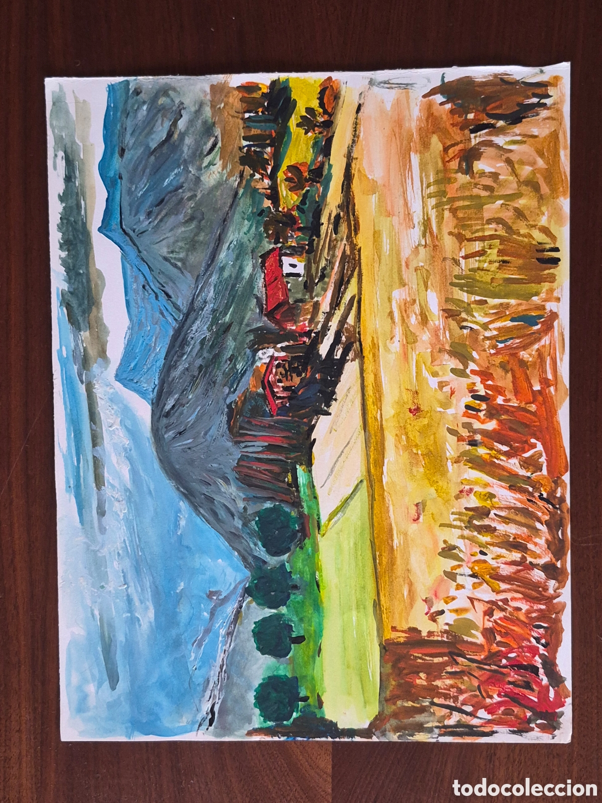 Arte: Bonita acuarela o mixta, autor anonimo.