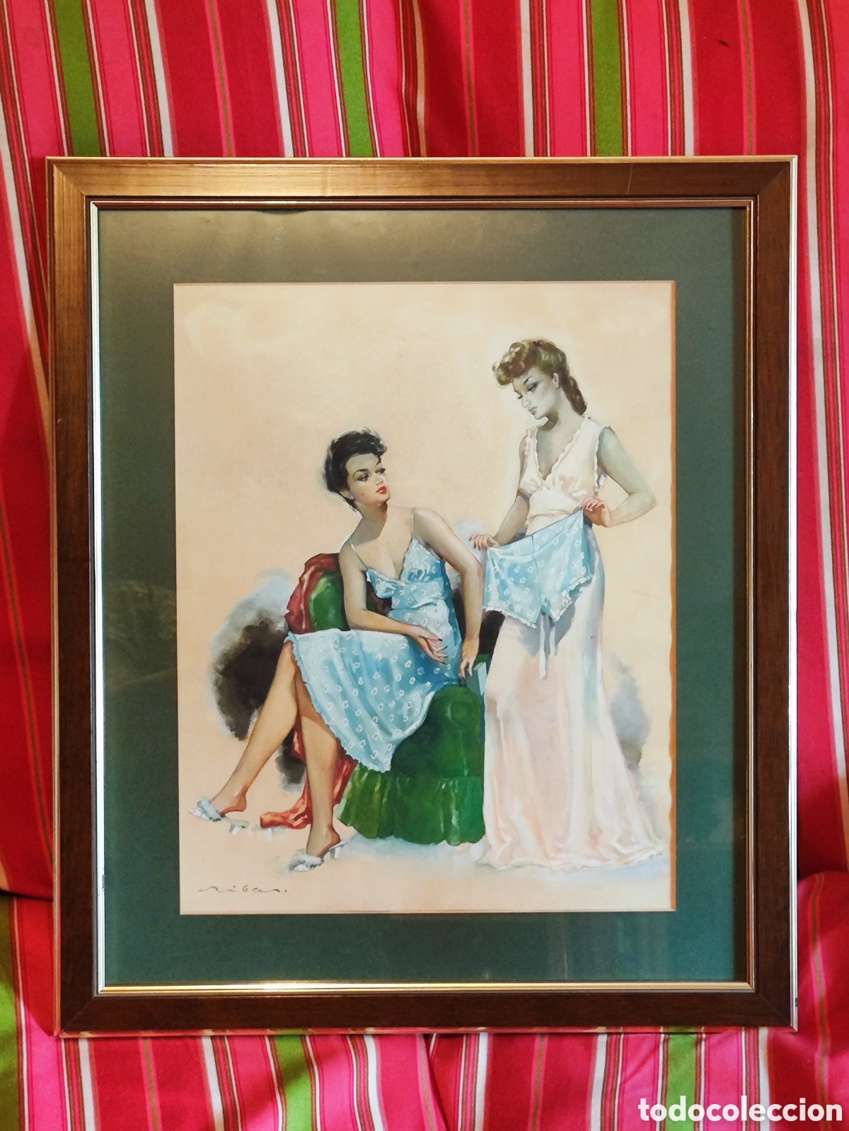 Arte: RIBAS MONTENEGRO, Federico; Acuarela firmada