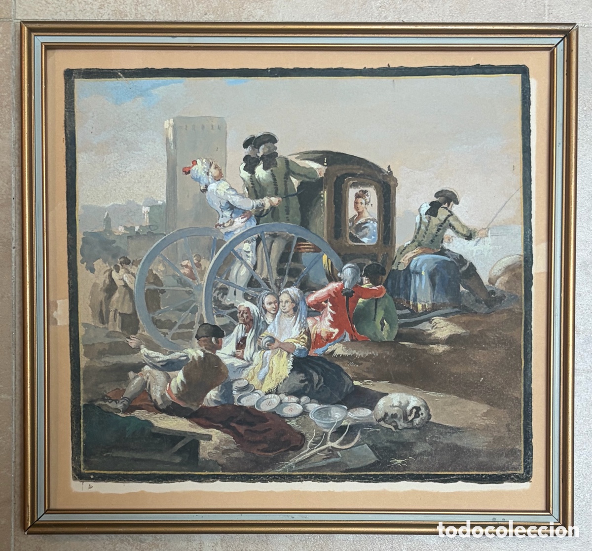 Arte: Goya guache de los cartones bocetos ?