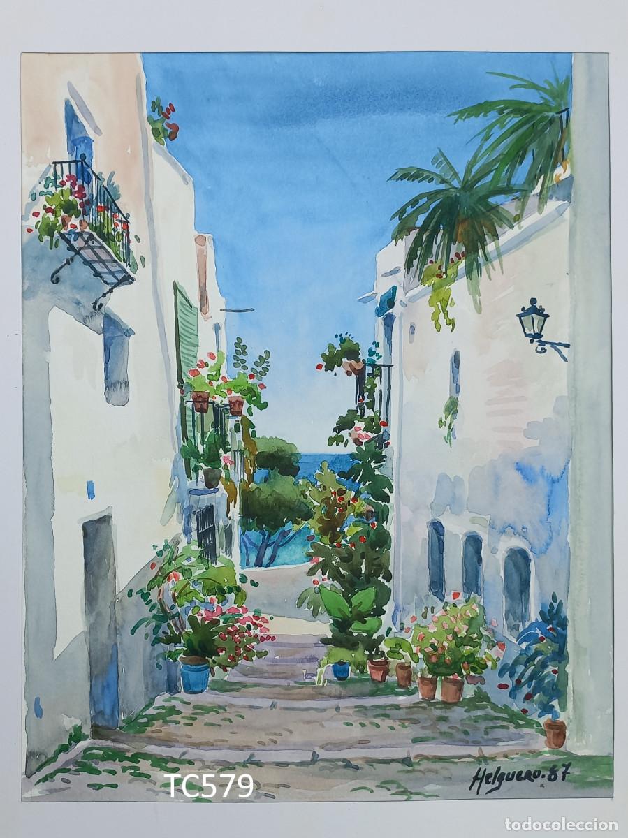 Arte: Pe&ntilde;&iacute;scola (Castell&oacute;n) - acuarela