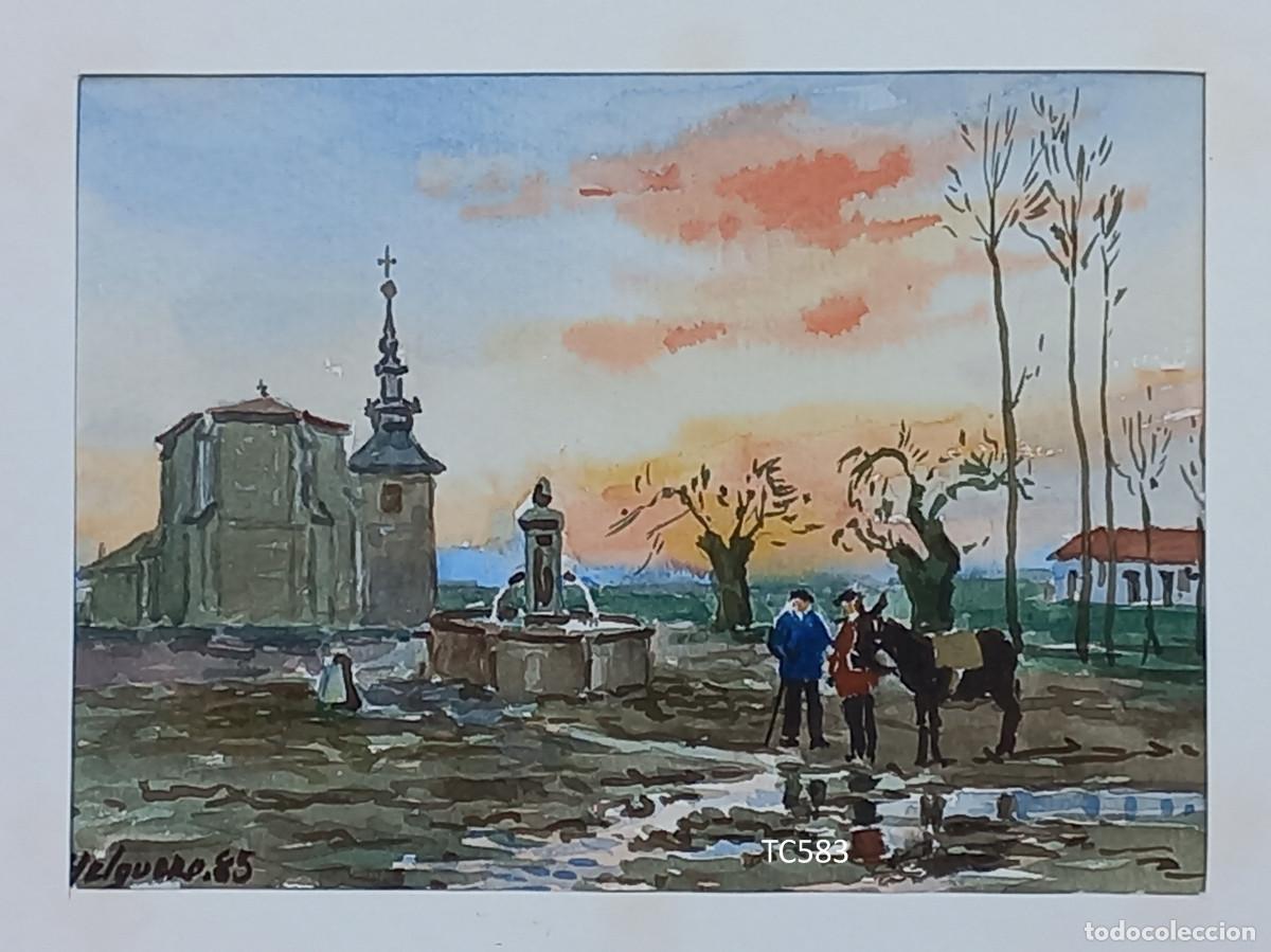 Arte: Pueblo de &Aacute;vila - acuarela