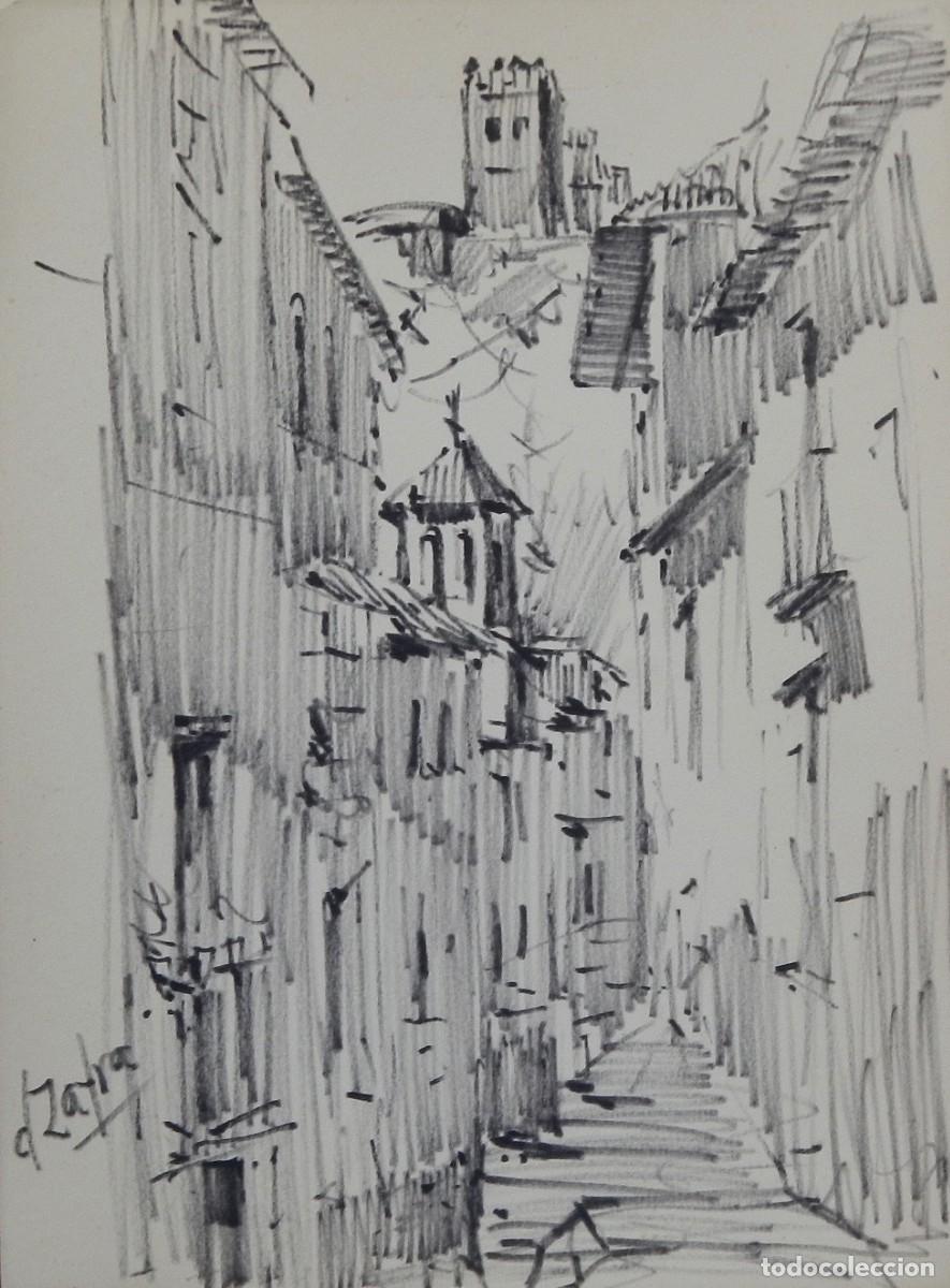 Arte: Manuel Vicente Mora. Tinta sobre papel. &rdquo;Calle Zafra. Albaic&iacute;n. Granada.&rdquo; Sin firmar.