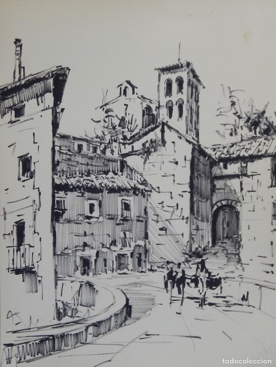 Arte: Manuel Vicente Mora. Tinta sobre papel. &rdquo;Granada.&rdquo; Sin firmar. 32x24 cm.