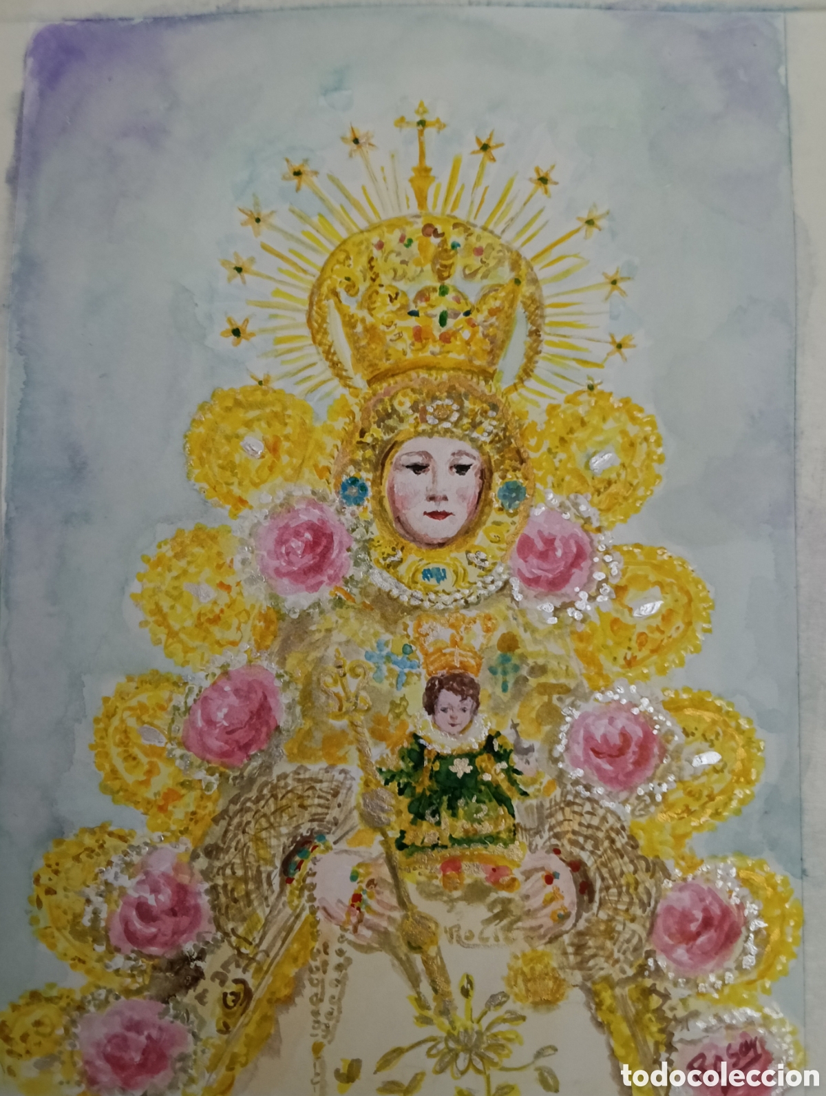 Arte: Acuarela. Virgen del Roc&iacute;o