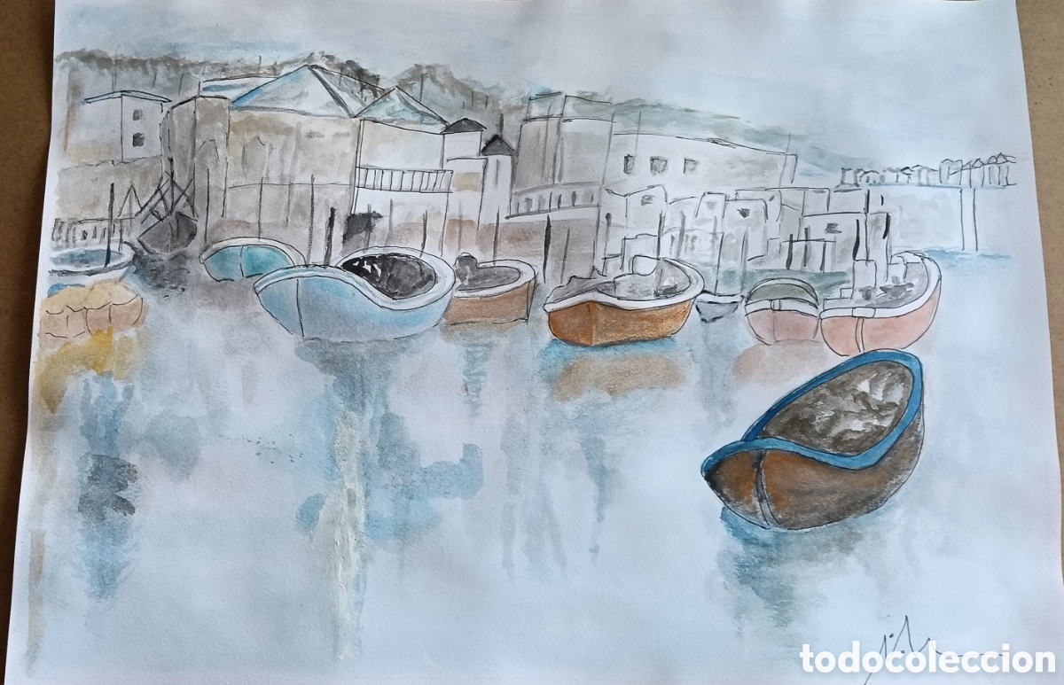 Arte: Marina. Acuarela sobre papel