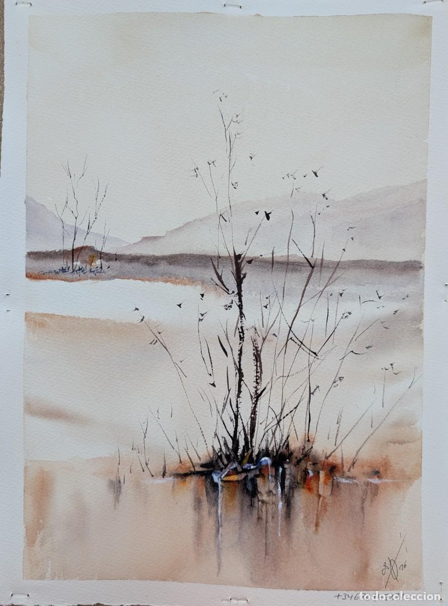 Arte: Acuarela Original Tom&aacute;s P&eacute;rez Ben&iacute;tez 28x38 cm. Firmada. Certificada en el reverso.