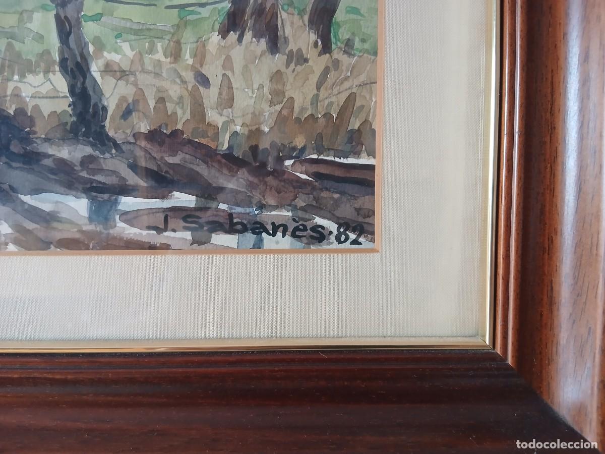 Arte: Acuarela J.Sabanes 1982 estado impecable