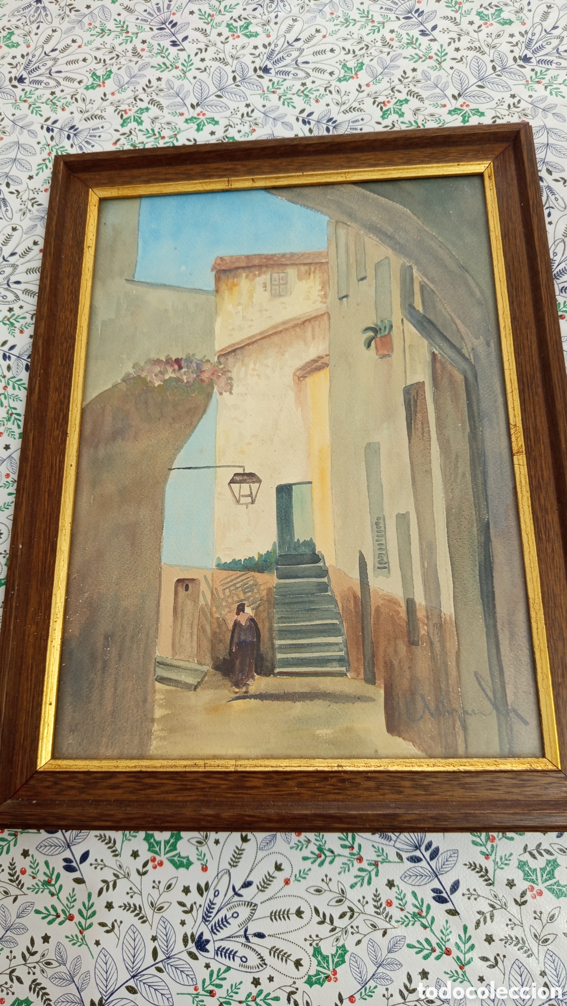 Arte: Bonita acuarela firmada de altea
