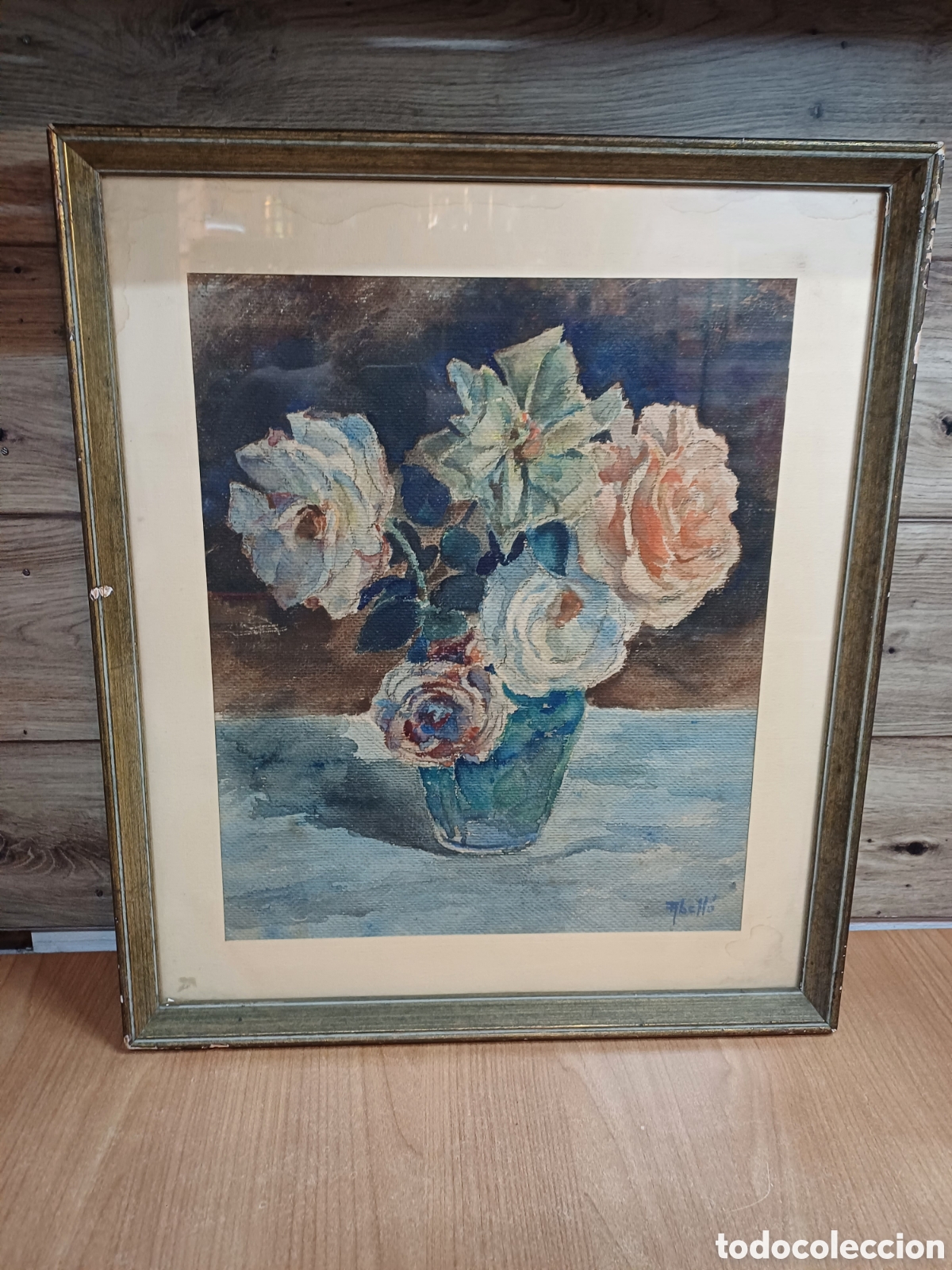 Arte: ACUARELA JOAN ABELL&Oacute;, JARR&Oacute;N FLORES