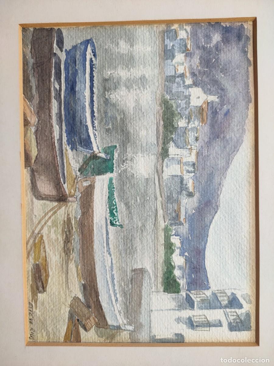 Arte: Antoni Esteve Rius acuarela original firmada Cadaqu&eacute;s