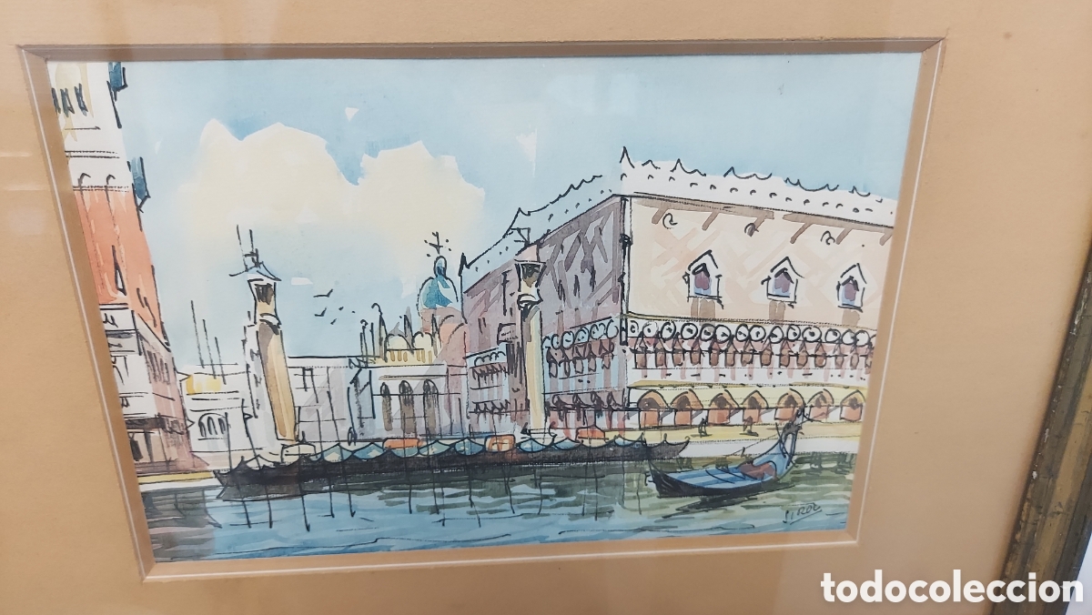 Arte: Acuarela Venecia circa 1960-1970