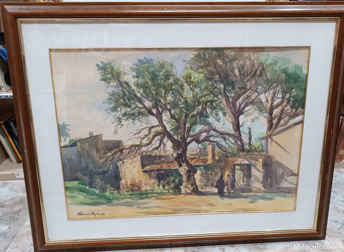 Arte: Acuarela del pintor murciano Saura Mira 68X48. Marco 90X70. Murcia