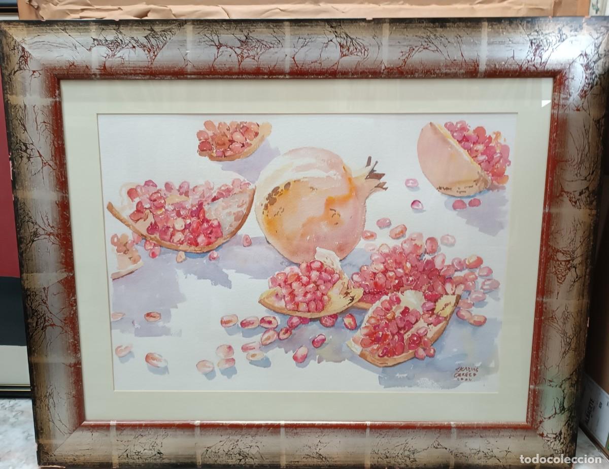 Arte: Acuarela del pintor murciano Zacar&iacute;as Cerezo 68X48. Marco 96X76. Bodeg&oacute;n Murcia