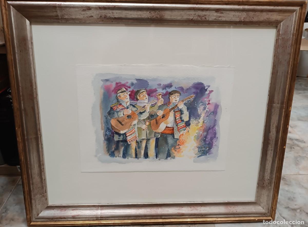Arte: Acuarela del pintor murciano Zacar&iacute;as Cerezo 34X24. Marco 60X50. Murcia