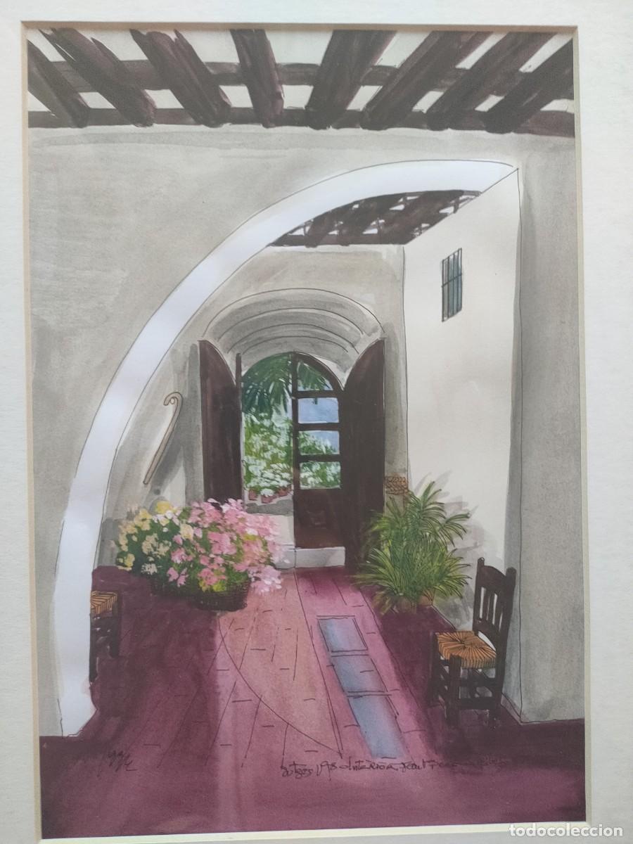 Arte: Esther Castells (Barcelona 1940) t&eacute;cnica mixta sobre cartulina Sant Pere de Ribes