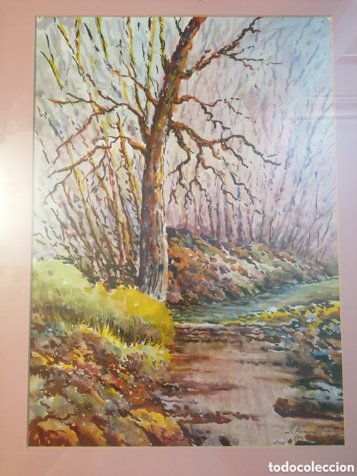 Arte: Acuarela firmada J. Fernandez Gonzalez