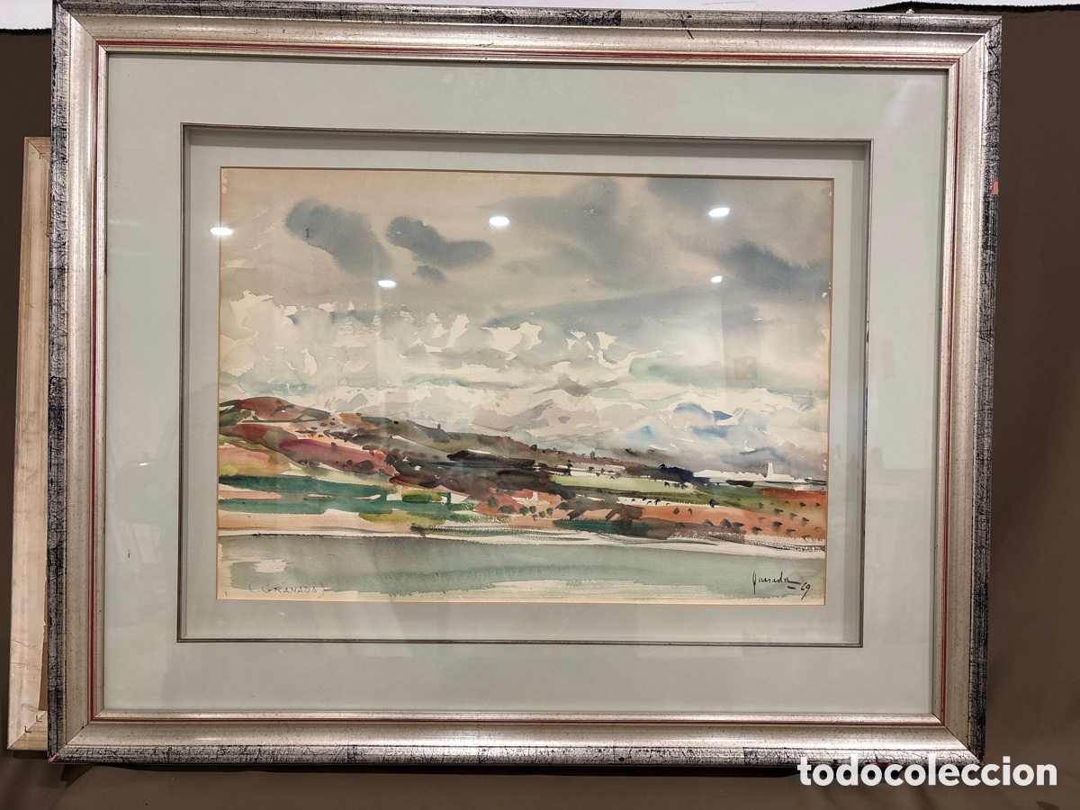 Arte: ACUARELA,JULIO QUESADA GUILABERT,A*GRANADA*,GRAN TAMA&Ntilde;O*ORIGINAL*VER FOTOS*