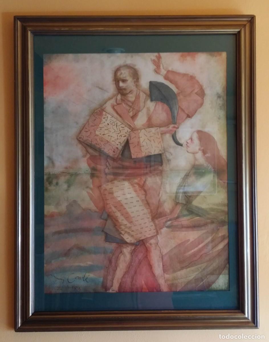 Arte: Miguel Cond&eacute; (1939). Tinta y gouache, dibujo de 1980, firmado a mano.