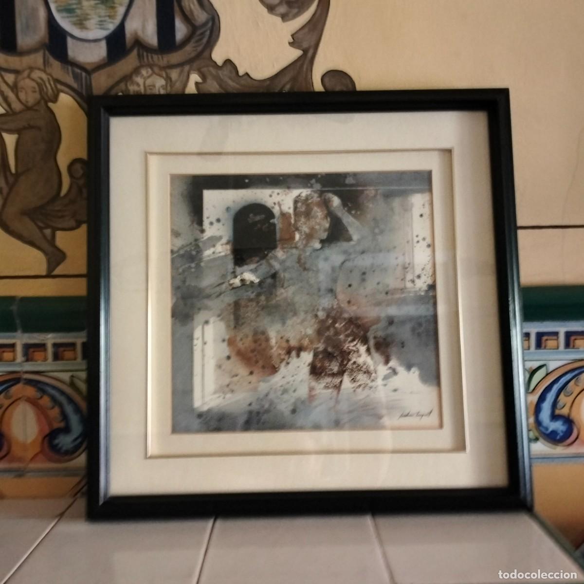 Kunst: ANDREU FRESQUET, ACUARELA ABSTRACCI&Oacute;N DE MUJER. BADALONA