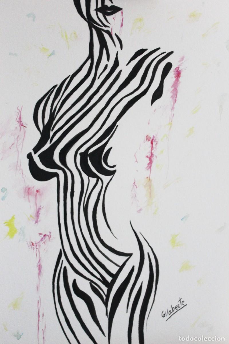 Art: Mujer entre lineas obra de Mercedes Gilaberte