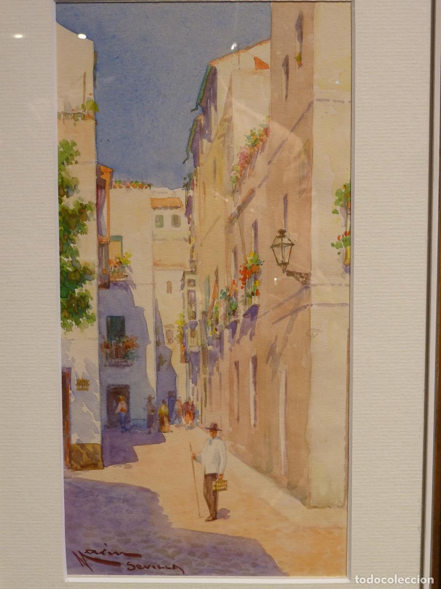 Arte: Enrique Mar&iacute;n Higuero. Acuarela Sevilla