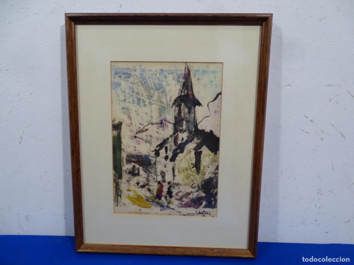 Art: ACUARELA PINTOR DE TERRASSA JOAN MITJANS. PUEBLO PIRINEO.