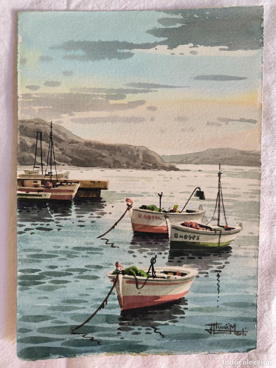 Kunst: Tres acuarelas, marinas de Jordi Luci&agrave; i Mart&iacute;