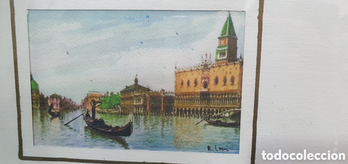 Kunst: Antigua acuarela rusa. (L140)