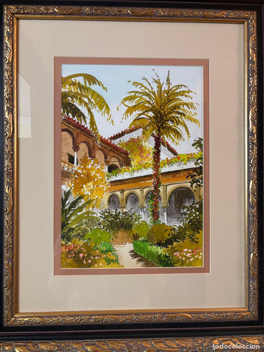 Arte: Acuarela del Palacio de las Due&ntilde;as de Tirso