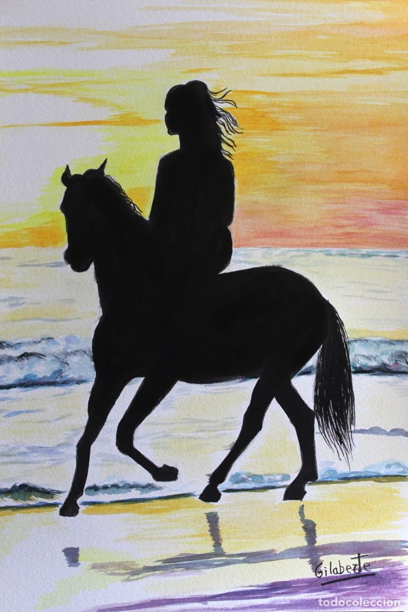 Arte: Cabalgando obra de Mercedes Gilaberte