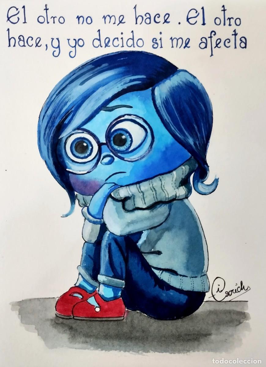 Arte: El otro no me hace. El otro hace y yo decido si me afecta-Acuarela pintada por Inma Escrich