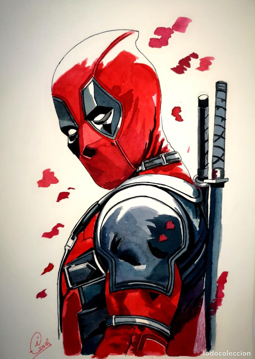 Arte: Deadpool-Acuarela pintada por Inma Escrich