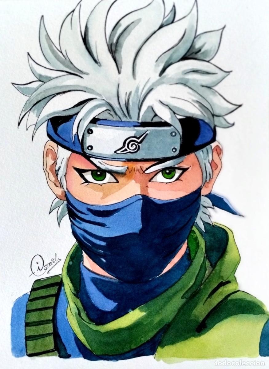 Arte: Kakashi-Acuarela pintada por Inma Escrich