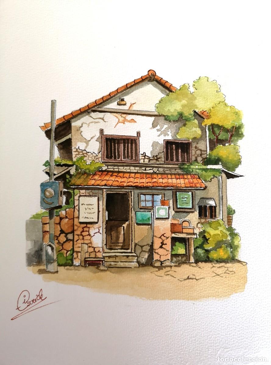 Arte: Casa de campo-Acuarela pintada por Inma Escrich