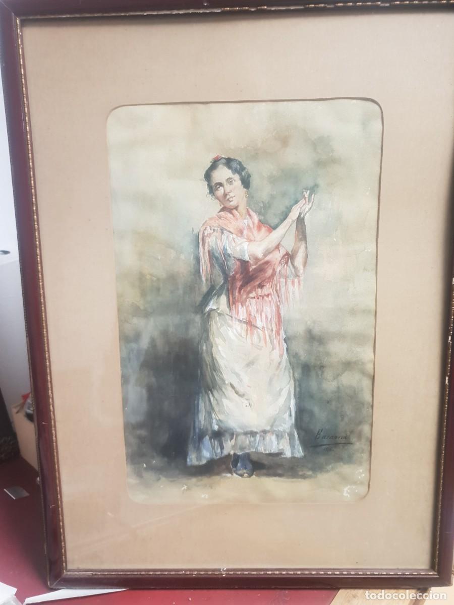 Arte: Acuarela costumbrista 1916 firmada encarna. Seguramente encarnaci&oacute;n bustillo salomon