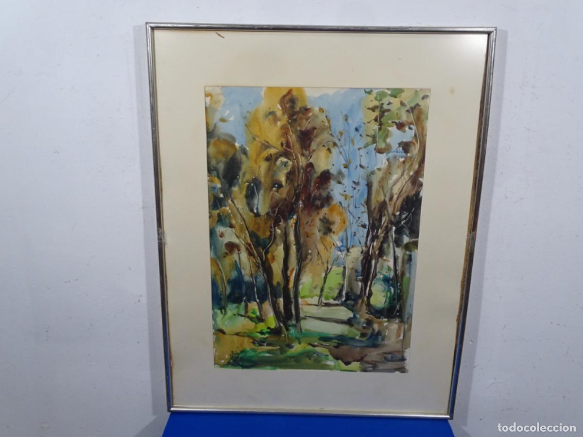 Arte: GRAN ACUARELA TERESA JORDA VIT&Oacute;. GALERIA SYRA. 1976. DOMINIO DEL DIBUJO LA LUZ Y EL MOVIMIENTO.