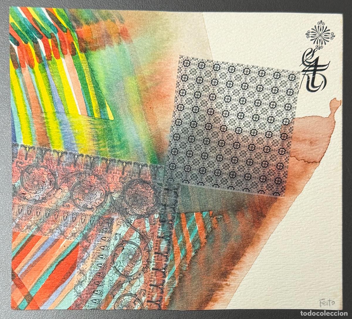 Arte: Luis Feito &ldquo;Sin titulo&rdquo; Collage y acuarela s/ papel