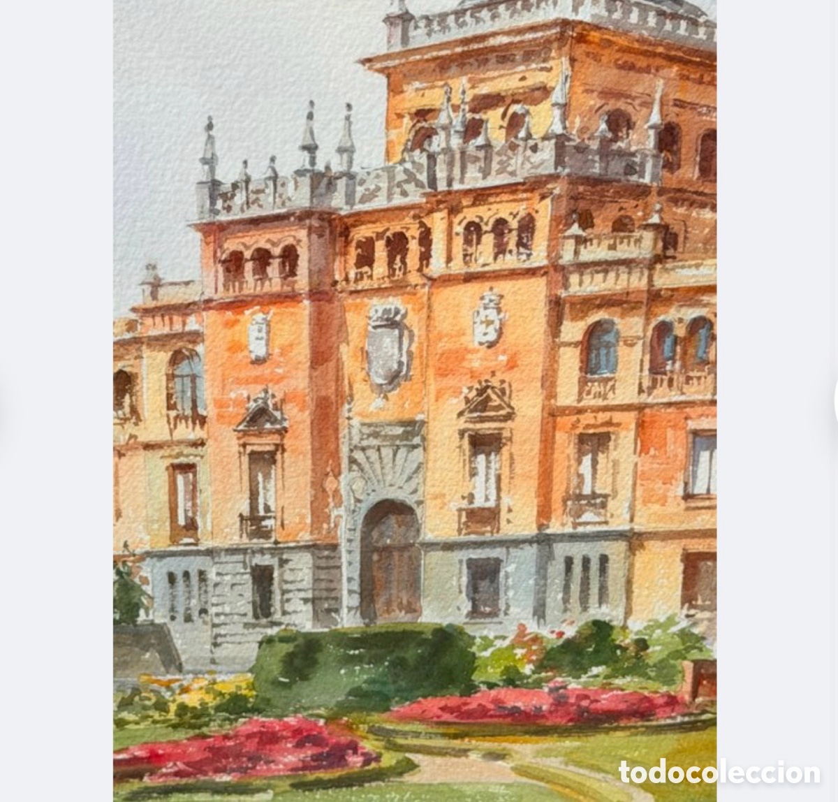 Arte: Gran Acuarela Edificio Monumental Valladolid - Foto 6
